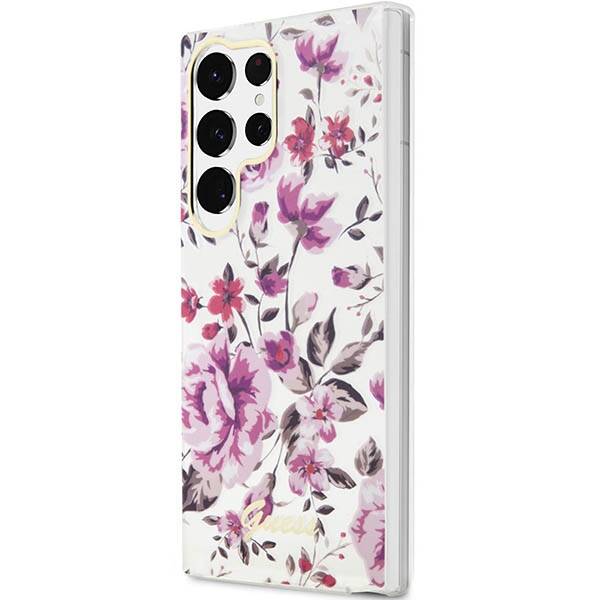 Guess Flower | Etui do Galaxy S23 Ultra - WHITE