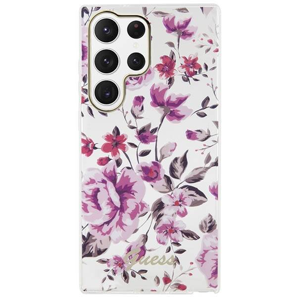 Guess Flower | Etui do Galaxy S23 Ultra - WHITE