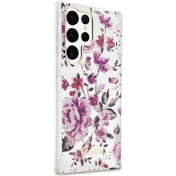 Guess Flower | Etui do Galaxy S23 Ultra - WHITE