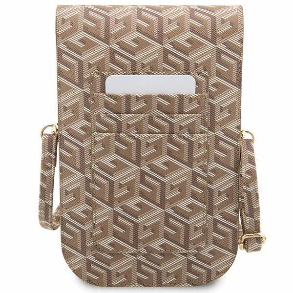 Guess GCube Stripe | Torebka na Smartfon 6.7' - BROWN