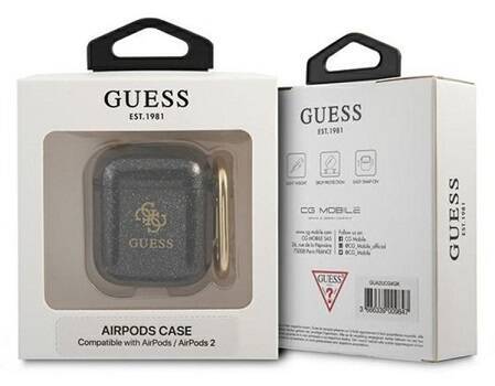 Guess Glitter Collection | Etui do Airpods 1/2 - BLACK