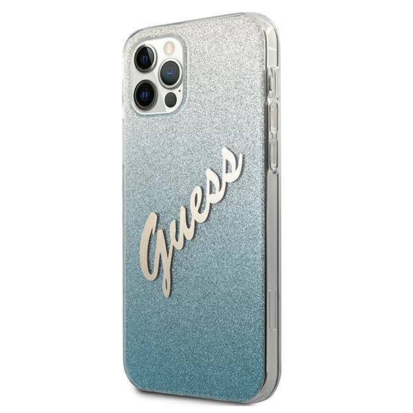 Guess Glitter Gradient | Etui do iPhone 12/12 Pro - BLUE