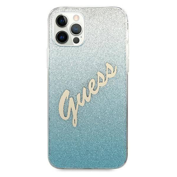 Guess Glitter Gradient | Etui do iPhone 12/12 Pro - BLUE