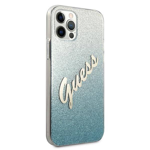 Guess Glitter Gradient | Etui do iPhone 12/12 Pro - BLUE