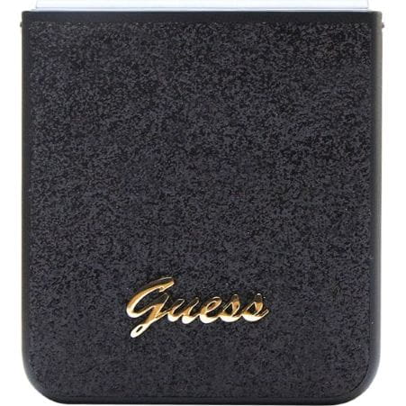 Guess Hard Case Glitter Script | Etui do Galaxy Z Flip 5 F731 - BLACK