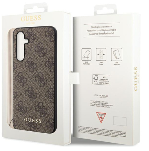 Guess HardCase 4G Charms Collection | Etui do Galaxy S23 FE S711 - BROWN