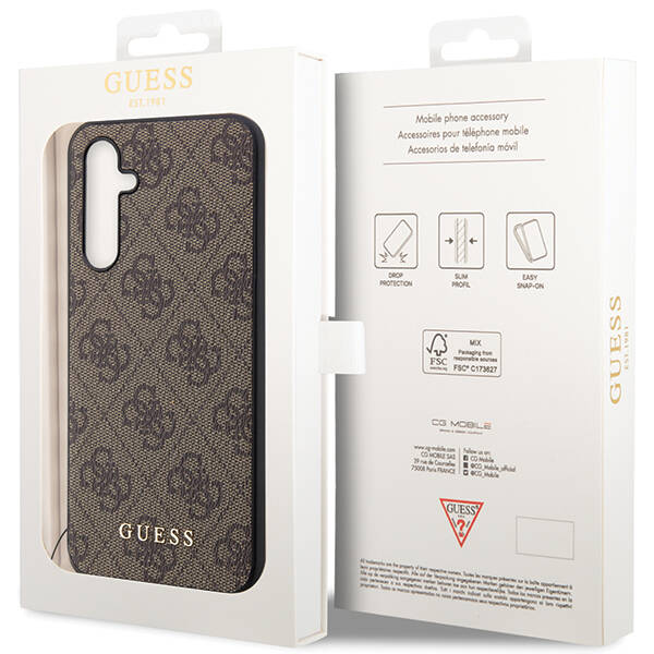 Guess HardCase 4G Charms Collection | Etui do Galaxy S24 - BROWN