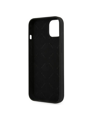 Guess HarseCase Silicone 4G Logo | Etui do iPhone 13 - BLACK