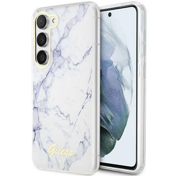 Guess Marble | Etui do Galaxy S23 Plus - WHITE