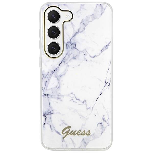 Guess Marble | Etui do Galaxy S23 Plus - WHITE