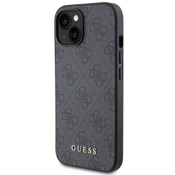 Guess Metal Gold Logo | Etui do iPhone 15 - GREY