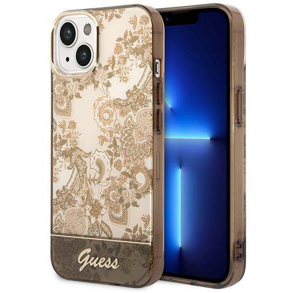 Guess Porcelain Collection | Etui do iPhone 14 - OCHRE