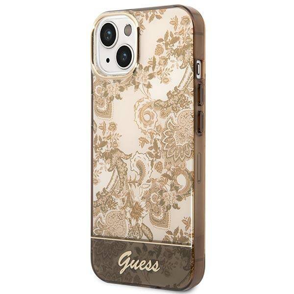 Guess Porcelain Collection | Etui do iPhone 14 - OCHRE