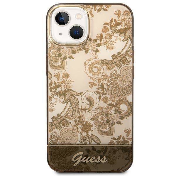 Guess Porcelain Collection | Etui do iPhone 14 - OCHRE