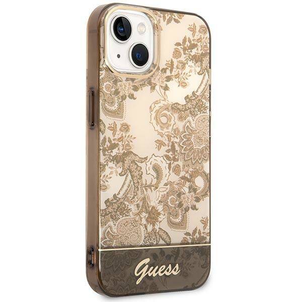 Guess Porcelain Collection | Etui do iPhone 14 - OCHRE