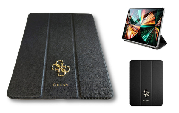 Guess Saffiano Collection | Etui do iPad Pro 12.9 2020/2021 - BLACK