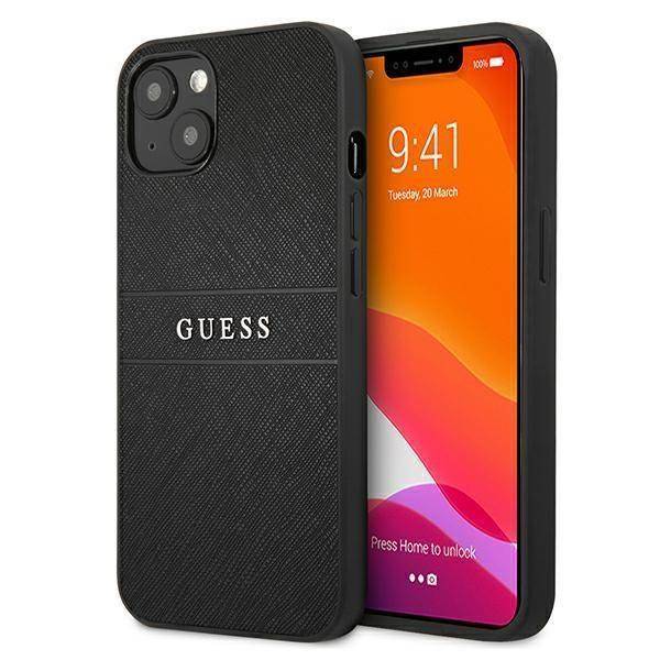 Guess Saffiano Strap | Etui do iPhone 13 Mini - BLACK