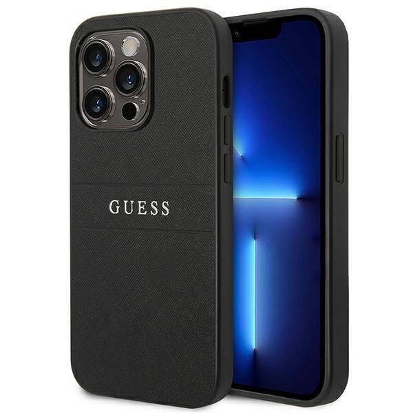 Guess Saffiano Strap | Etui do iPhone 14 Pro - BLACK