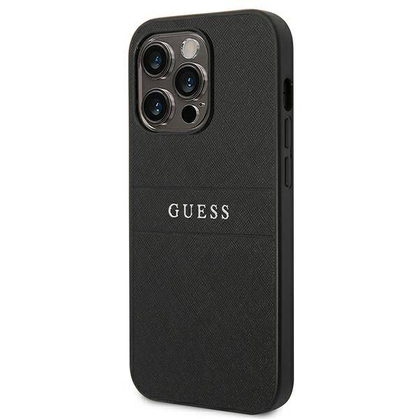 Guess Saffiano Strap | Etui do iPhone 14 Pro - BLACK