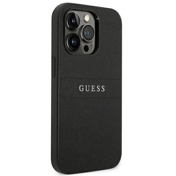 Guess Saffiano Strap | Etui do iPhone 14 Pro - BLACK