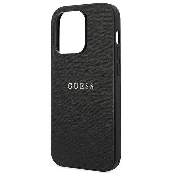 Guess Saffiano Strap | Etui do iPhone 14 Pro - BLACK