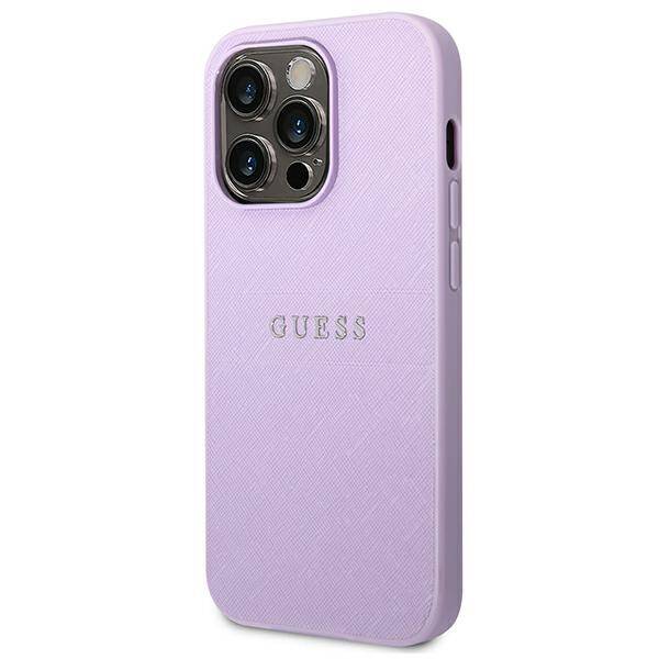 Guess Saffiano Strap | Etui do iPhone 14 Pro - PURPLE