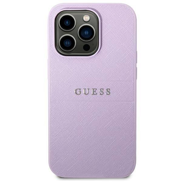 Guess Saffiano Strap | Etui do iPhone 14 Pro - PURPLE