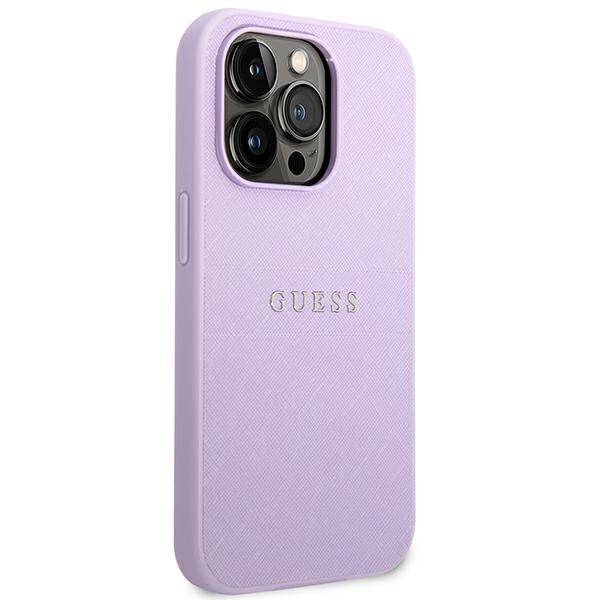 Guess Saffiano Strap | Etui do iPhone 14 Pro - PURPLE