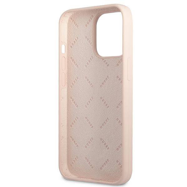 Guess Silicone Triangle | Etui do iPhone 13 Pro - PINK