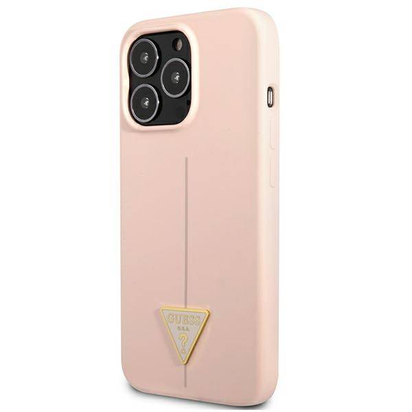 Guess Silicone Triangle | Etui do iPhone 13 Pro - PINK