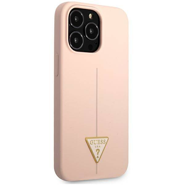 Guess Silicone Triangle | Etui do iPhone 13 Pro - PINK