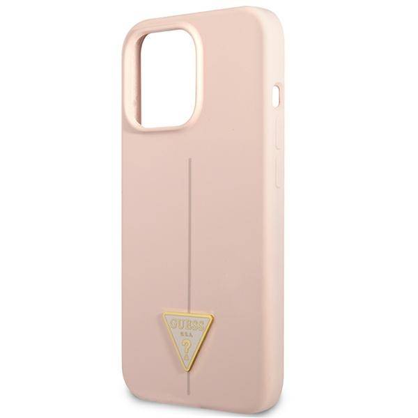 Guess Silicone Triangle | Etui do iPhone 13 Pro - PINK