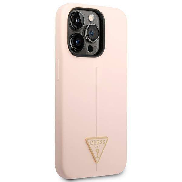 Guess Silicone Triangle | Etui do iPhone 14 Pro Max - PINK