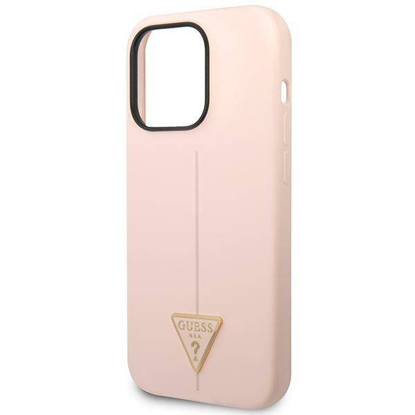 Guess Silicone Triangle | Etui do iPhone 14 Pro Max - PINK