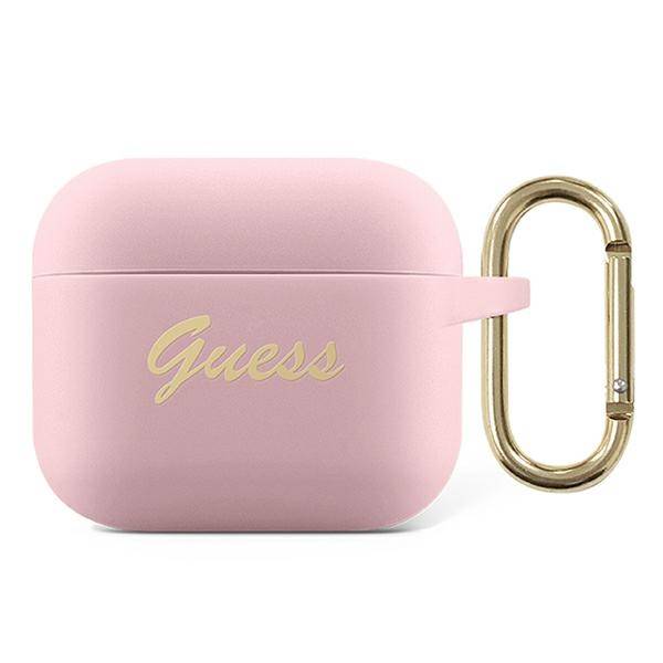 Guess Silicone Vintage Cover | Etui do AirPods 3 - PINK