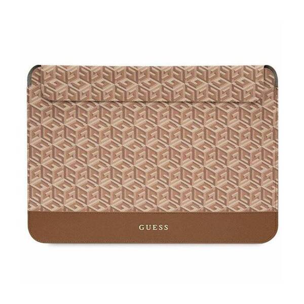 Guess Sleeve G Cube Stripes | Etui na Laptop 14" - BROWN