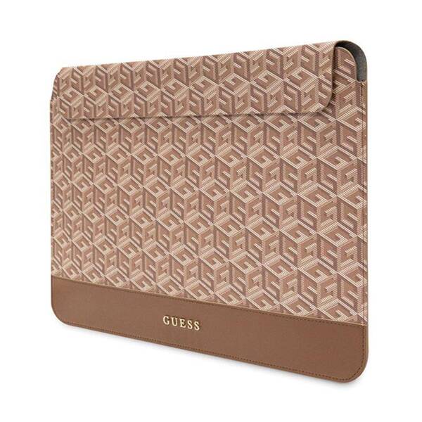 Guess Sleeve G Cube Stripes | Etui na Laptop 14" - BROWN