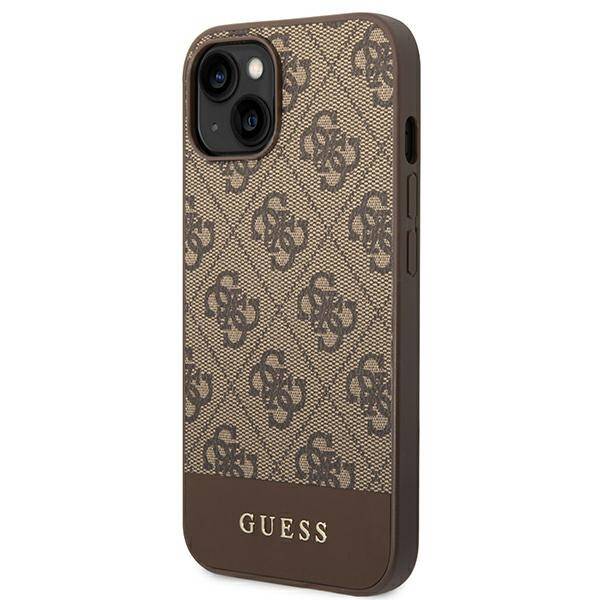 Guess Stripe | Etui do iPhone 14 - BROWN