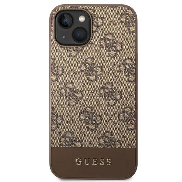 Guess Stripe | Etui do iPhone 14 - BROWN