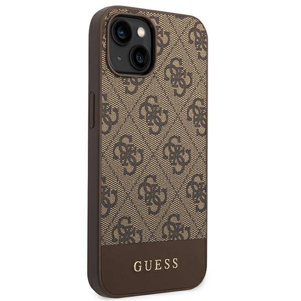 Guess Stripe | Etui do iPhone 14 - BROWN