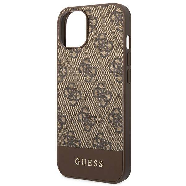 Guess Stripe | Etui do iPhone 14 - BROWN