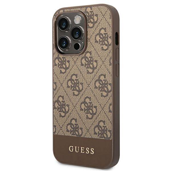 Guess Stripe | Etui do iPhone 14 Pro Max - BROWN