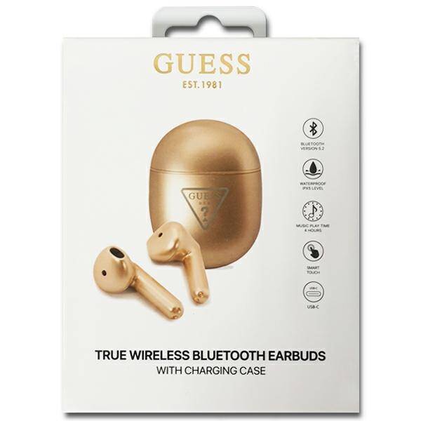 Guess Triangle Logo | Słuchawki Bluetooth TWS - GOLD