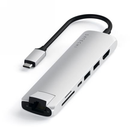 HUB USB-C SATECHI ALUMINIUM USB-C 2XUSB-A HDMI SD ETHERNET