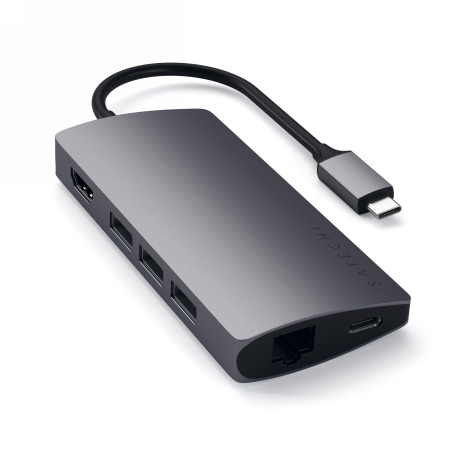 HUB USB-C SATECHI ALUMINIUM V2 USB-C 3X USB-A 4K HDMI SD ETHERNET