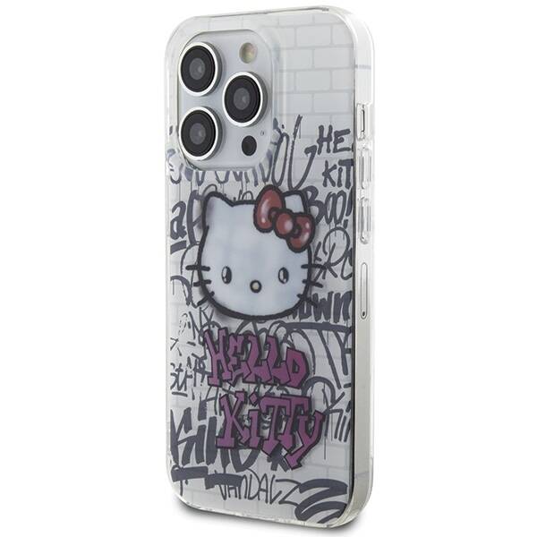 Hello Kitty ETUI IML KITTY ON BRICKS GRAFFITI do iPhone 15 Pro