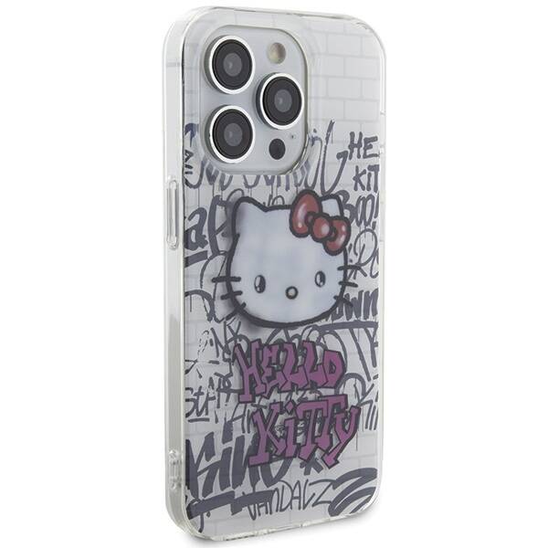 Hello Kitty ETUI IML KITTY ON BRICKS GRAFFITI do iPhone 15 Pro