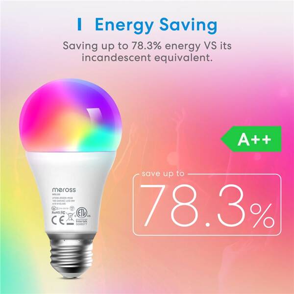 INTELIGENTNA ŻARÓWKA MEROSS LED Z WIFI APPLE SMART RGB