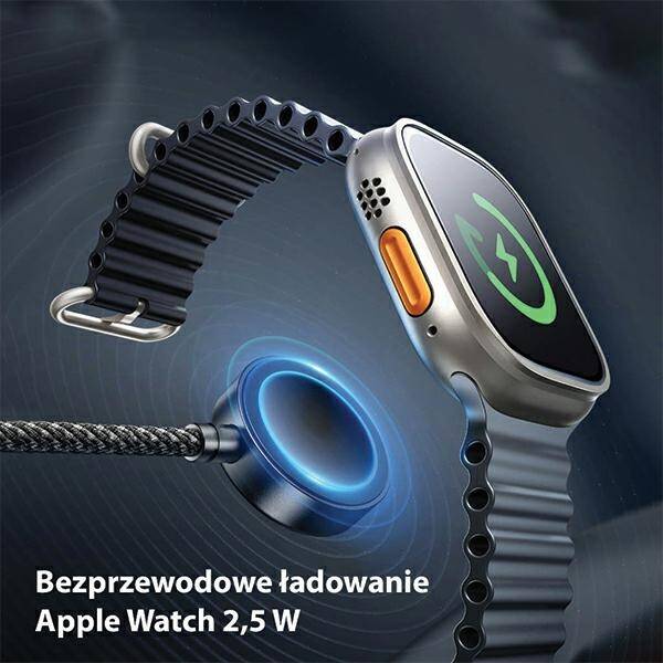 KABEL PRZEWÓD 3W1 DO ŁADOWANIA AWEI W23 USB-C / LIGHTNING / APPLE WATCH