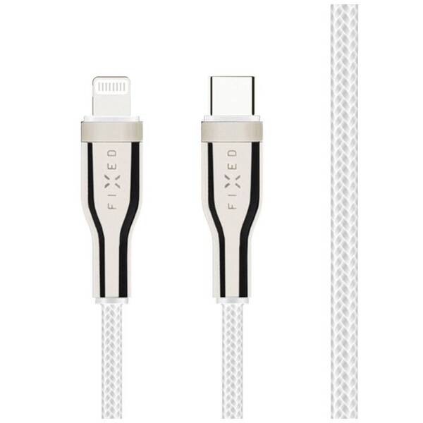 KABEL PRZEWÓD USB-C/LIGHTNING W OPLOCIE FIXED PD 0,5M MFI BIAŁY